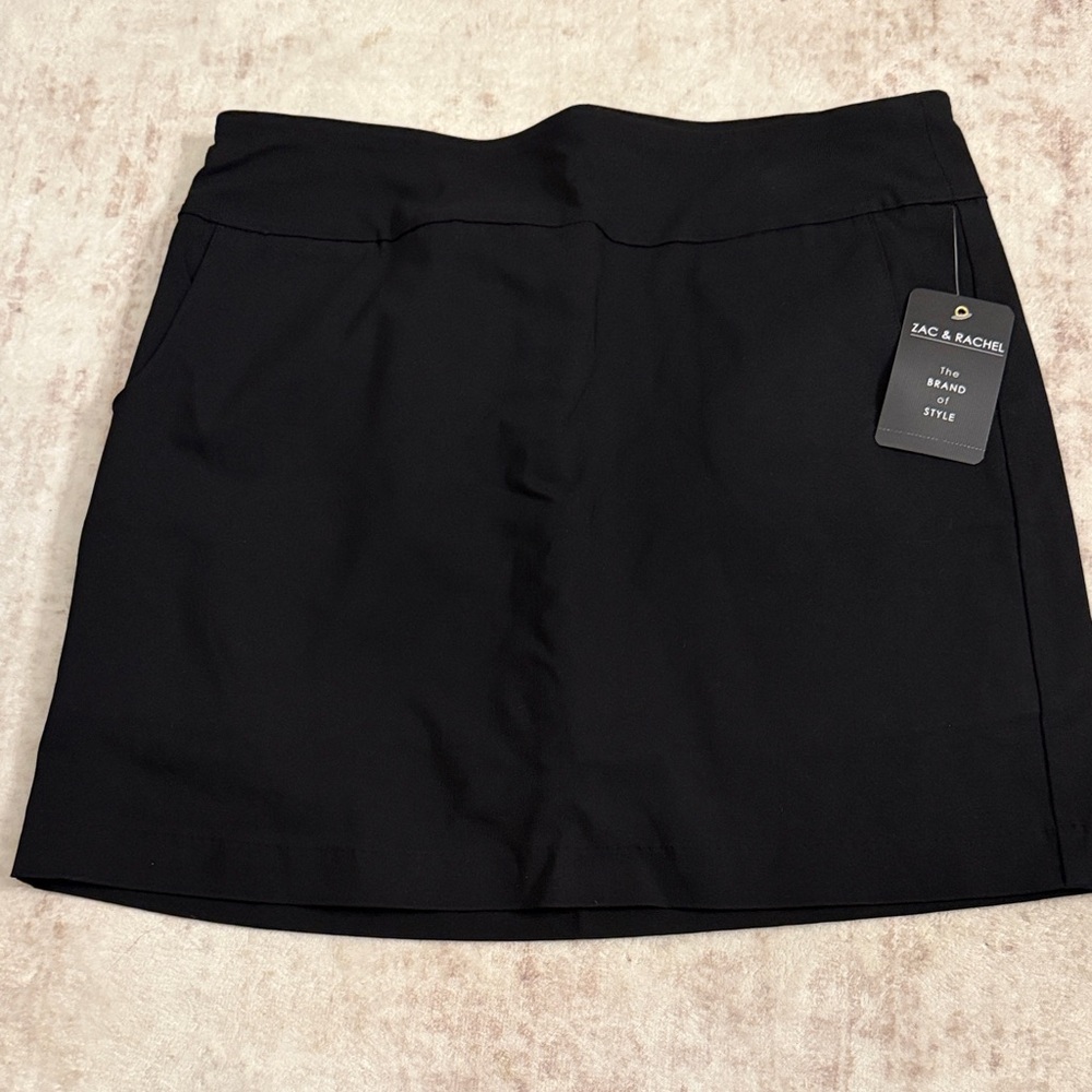 Zac & Rachel Women's Elegant Black Mini Skirt with built in shorts